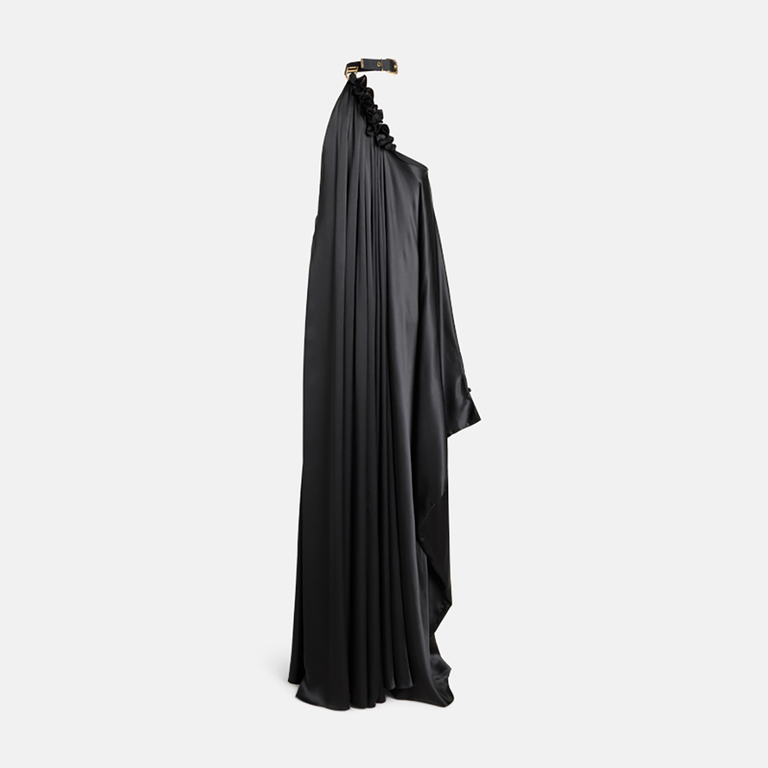 Super Flea Market+AZ Factory+Silk drape dress+Toni Garrn2